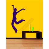 Vinilo decorativo silueta mujer bailando brazos en alto