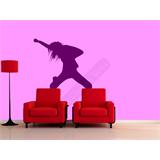 Vinilo decorativo silueta de una joven bailando