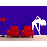 Vinilo decorativo silueta mujer con calentadores