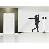 Vinilo decorativo silueta mujer baile moderno