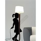 Vinilo decorativo silueta niña jugando a la comba
