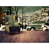 Fotomural  Cazadores en Invierno Nevado