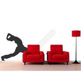 Vinilo decorativo silueta hombre baile moderno