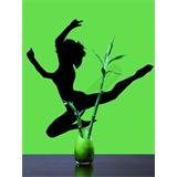 Vinilo decorativo silueta mujer salto de baile