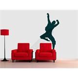 Vinilo decorativo silueta de un hombre bailando