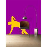 Vinilo decorativo silueta hombre bailando en el suelo