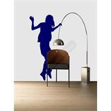 Vinilo decorativo silueta de una bailarina saltando