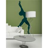 Vinilo decorativo silueta movimiento danza moderna