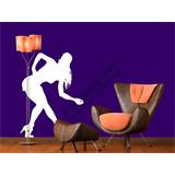 Vinilo decorativo silueta de una bailarina sexy