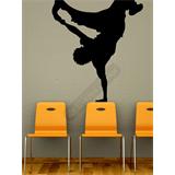 Vinilo decorativo silueta bailarín break dance