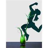 Vinilo decorativo silueta de una mujer corriendo