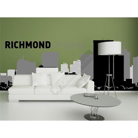 Vinilo decorativo skyline ciudad de Richmond