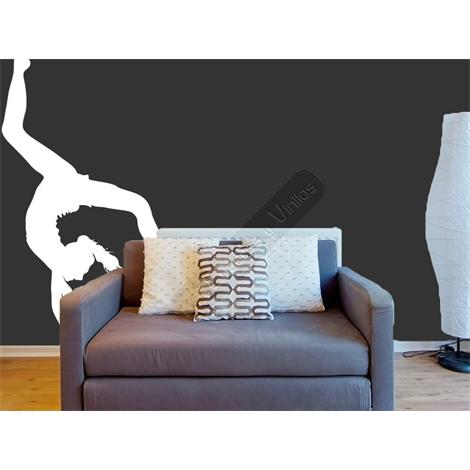 Vinilo decorativo silueta bailarina voltereta