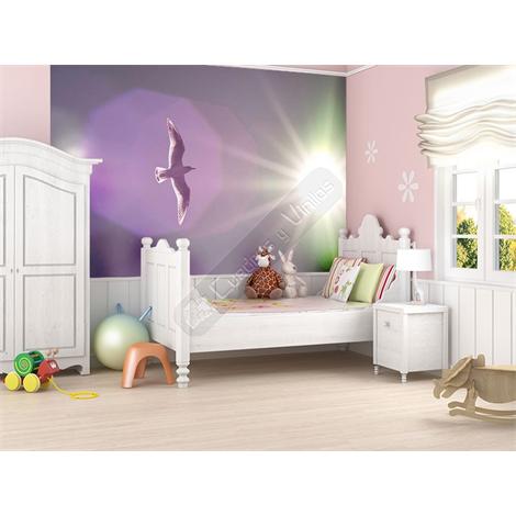 Gaviota hacia el sol