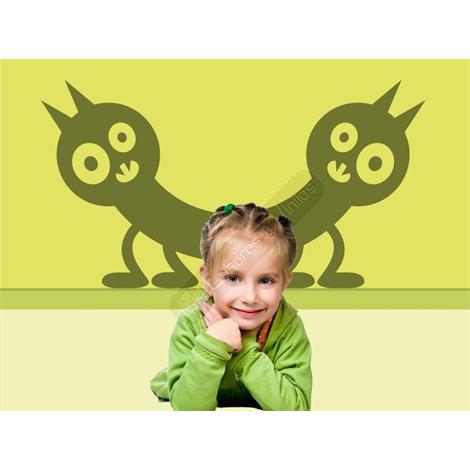 Vinilo decorativo infantil monstruito dos cuerpos