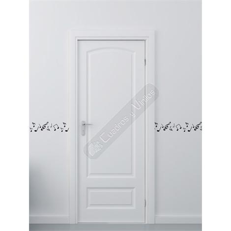 Vinilo decorativo cenefa con notas músicales