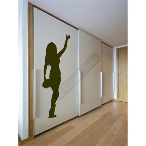 Vinilo decorativo silueta de una bailarina clásica