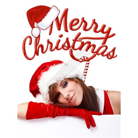 Vinilo decorativo mensaje Navidad Merry Christmas