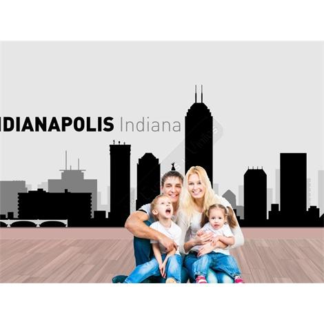 Vinilo decorativo skyline ciudad de Indianapolis