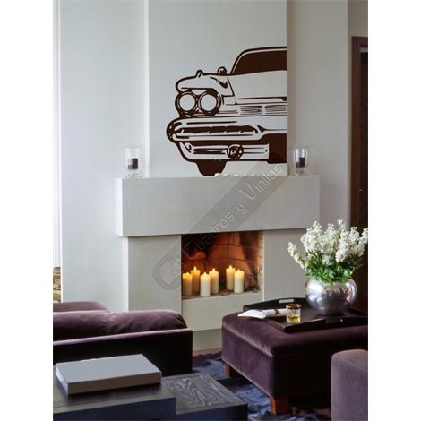Vinilo decorativo vehículos perfil coche años 60