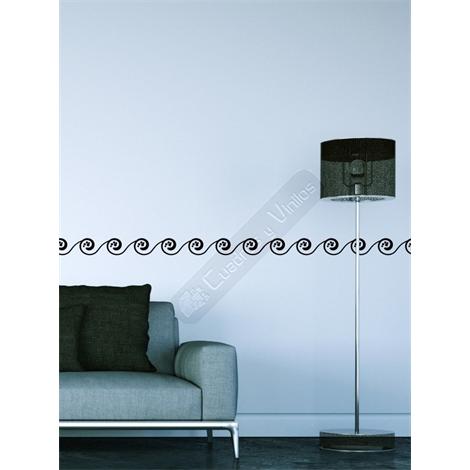 Vinilo decorativo cenefa de espirales y puntos