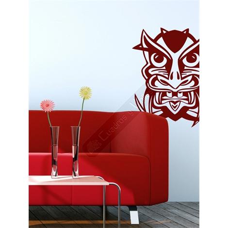 Vinilo decoratito tattoo máscara tribal 012