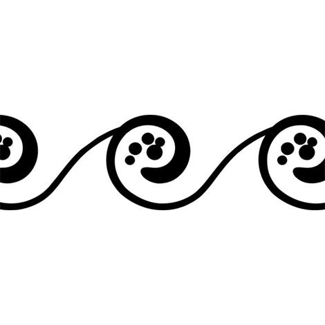 Vinilo decorativo cenefa de espirales y puntos